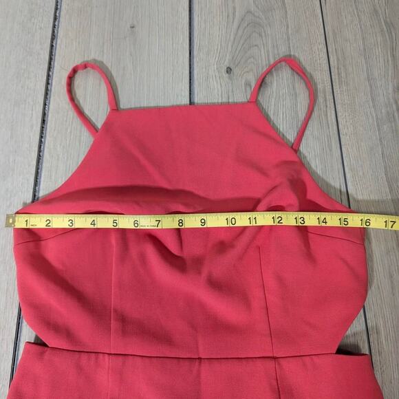 French connection size 6 spaghetti strap pink/salmon mini dress - Picture 5 of 5